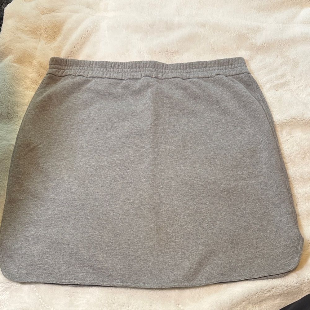 J. Crew Everyday Gray Sweat Skirt - Women's Casual Elastic Waist Size 14